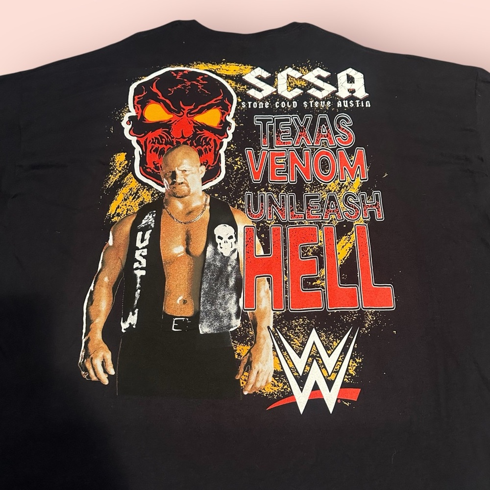 NWT Men's 5X Black WWE Legends Stone Cold Steve Austin Graphic Tee - Picture 8 of 8